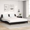 vidaXL Bed Frame without Mattress "Zadar" Black and White 180x200 cm Super King Faux Leather