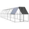vidaXL Outdoor Chicken Cage 2x12x2 m Galvanised Steel