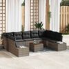 vidaXL Garden Sofa Set 10 pcs Grey