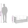 vidaXL Garden Sofas Corner with Cushions 2 pcs Beige Poly Rattan