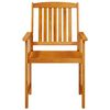 vidaXL Garden Dining Set 7 pcs Brown Solid Acacia Wood