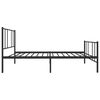 vidaXL Metal Bed Frame without Mattress with Footboard Black 90x190cm