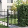 vidaXL Fence Gate BOXTEL Single Door with Arched Top Steel 1x1.2 m Black