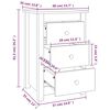 vidaXL Bedside Cabinets 2 pcs White 40x35x61.5 cm Solid Wood Pine
