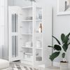 vidaXL Vitrine Cabinet White 82.5x30.5x150 cm Engineered Wood