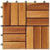 vidaXL Decking Tile 10 pcs Brown 30 x 30 cm Acacia Hardwood