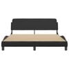 vidaXL Bed Frame "Dover" Black and White 152x203 cm Queen Faux Leather