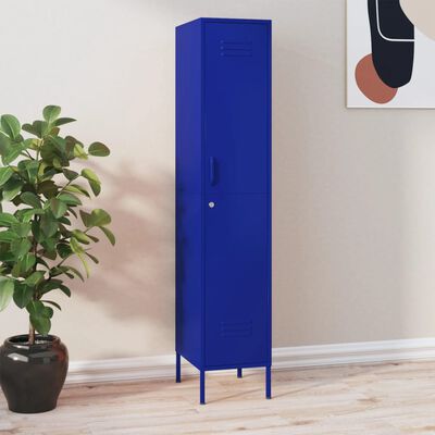 vidaXL Locker Cabinet Navy Blue 35x46x180 cm Steel