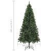 vidaXL Artificial Pre-lit Christmas Tree with Pine Cones Green 180 cm
