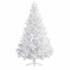vidaXL Artificial Half Pre-lit Christmas Tree with Ball Set White 210 cm