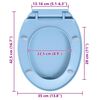 vidaXL Soft-Close Toilet Seat Blue Oval
