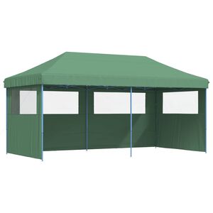 vidaXL Party Tent Green with Blue Frame Oxford Fabric