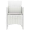 vidaXL Garden Chair 2 pcs White 53 x 49 x 85 cm Polypropylene