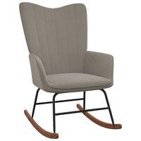 vidaXL Rocking Chair Light Grey Velvet