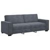 vidaXL 3 Piece Sofa Set with Cushions Dark Grey Velvet