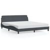 vidaXL Bed Frame "Dover" Dark Grey 180x200 cm King Velvet