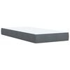 vidaXL Box Spring Bed with Mattress Dark Grey King Single Fabric