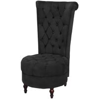 vidaXL High Back Sofa Chair Black Fabric