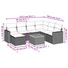 vidaXL 8 Piece Garden Sofa Set with Cushions Black Poly Rattan