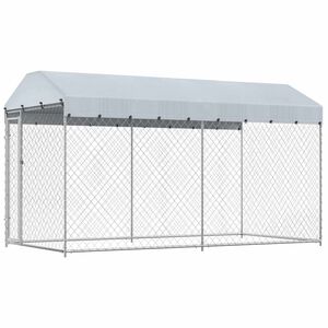 vidaXL Outdoor Dog Kennel with Canopy Top 382x192x225 cm