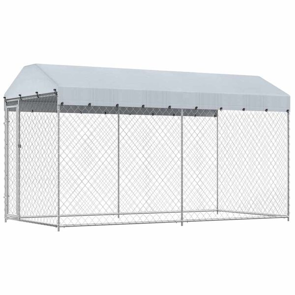 vidaXL Outdoor Dog Kennel with Canopy Top 382x192x225 cm