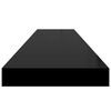 vidaXL Floating Wall Shelves 4 pcs Black 120x23.5x3.8 cm MDF