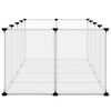 vidaXL Small Animal Cage Transparent 144x74x46.5 cm PP and Steel