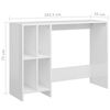 vidaXL Notebook Desk High Gloss White 102.5x35x75 cm Engineered Wood
