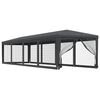 vidaXL Party Tent | Anthracite | HDPE with coating | 3x12 m | Collapsible