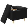 vidaXL Button Stool with Cushion Black 60 x 60 x 45 cm Velvet