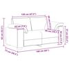 vidaXL Loveseat Sofa Black 120 cm Velvet