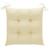 vidaXL Garden Chairs 4 pcs with Cream White Cushions Solid Teak Wood