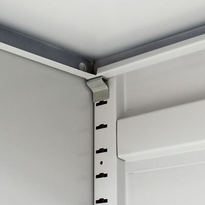 vidaXL Office Cabinet with 4 Doors Steel 90x40x180cm Grey