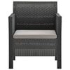vidaXL 3 Piece Garden Lounge Set with Cushions PP Rattan Anthracite