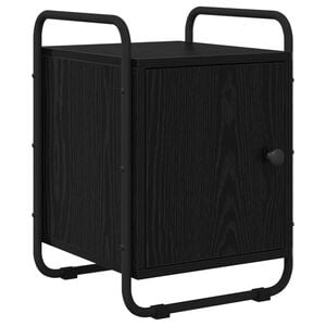 vidaXL Bedside Cabinet Black Oak 35 x 36.5 x 50 cm Engineered Wood