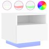 vidaXL Bedside Cabinet | Cool White | Engineered Wood | Compact