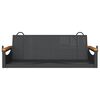 vidaXL Swing Bench Black 109x62x40 cm Poly Rattan