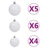 vidaXL Artificial Half Pre-lit Christmas Tree with Ball Set Green 180 cm