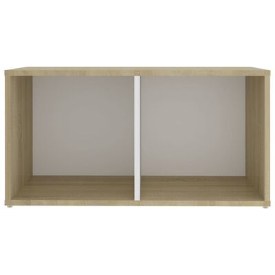 vidaXL TV Cabinets 2 pcs White and Sonoma Oak 72x35x36.5 cm Engineered Wood