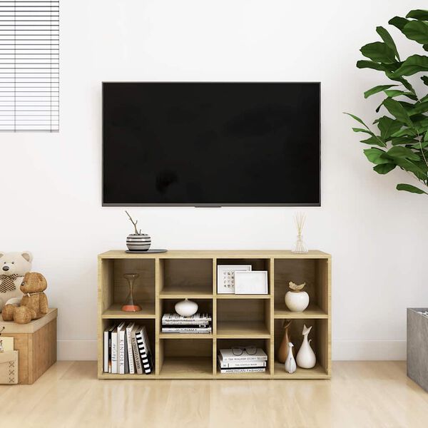 vidaXL Shoe Bench Sonoma Oak 103x30x55 cm Engineered Wood