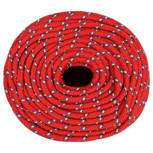 vidaXL Boat Rope Red 8 mm 25 m Polypropylene