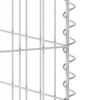 vidaXL Gabion Wall for Garbage Bins Galvanised Steel 254x100x110 cm