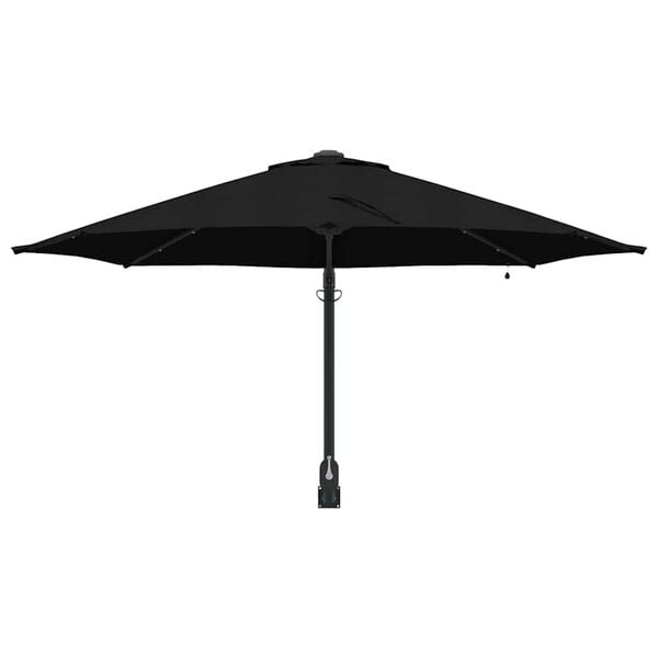vidaXL Garden Parasol Black 248 x 248 x 148 cm Polyester and Steel