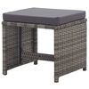 vidaXL Garden Stools 2 pcs with Cushions Poly Rattan Anthracite