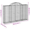 vidaXL Arched Gabion Baskets 6 pcs 200x30x120/140 cm Galvanised Iron