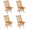 vidaXL 5 Piece Garden Dining Set Solid Teak Wood