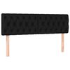 vidaXL LED Headboard Black 160 cm Fabric