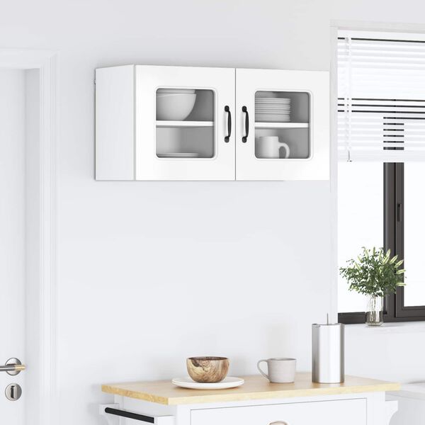 vidaXL Kitchen Cabinet Kalmar 2 pcs High Gloss White 40 x 31 x 40 cm