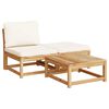 vidaXL 5 Piece Garden Lounge Set with Cushions Solid Wood Acacia