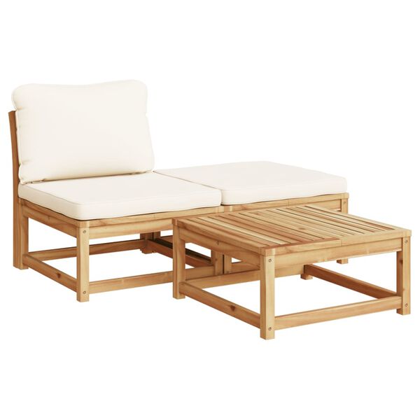 vidaXL 5 Piece Garden Lounge Set with Cushions Solid Wood Acacia